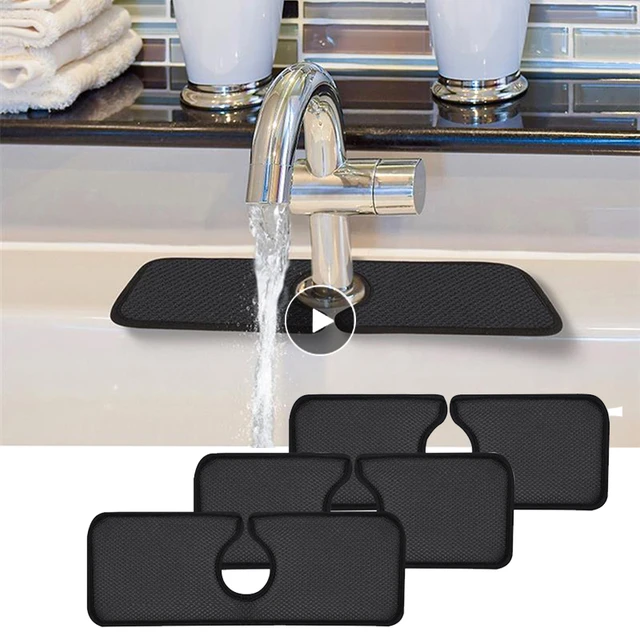 Kitchen Sink Splash Mat Faucet Absorbent Mats Sink Splash Guard Counter  Protector Pads Kitchen Bathroom Accessories Home Decor - AliExpress