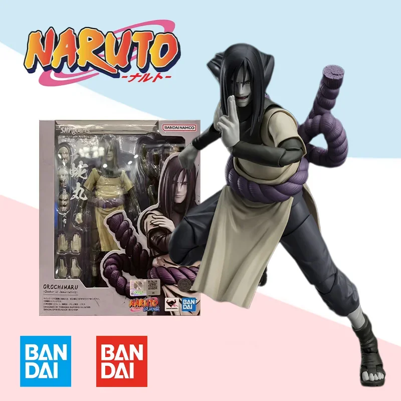 Bandai оригинальная коробка S.H. Фигуртс SHF Наруто орочимару полный действия ПВХ аниме модель комплект готовая игрушка подарок для детей