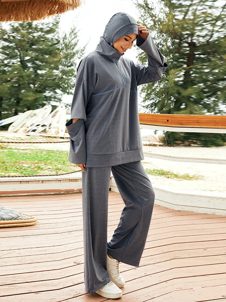 2022 Spring Women Muslim Sports Wear 3pcs Set Activewear Running Arab  Turkey Sportswear Outdoor Islamic Modest Active Gym Wear - AliExpress