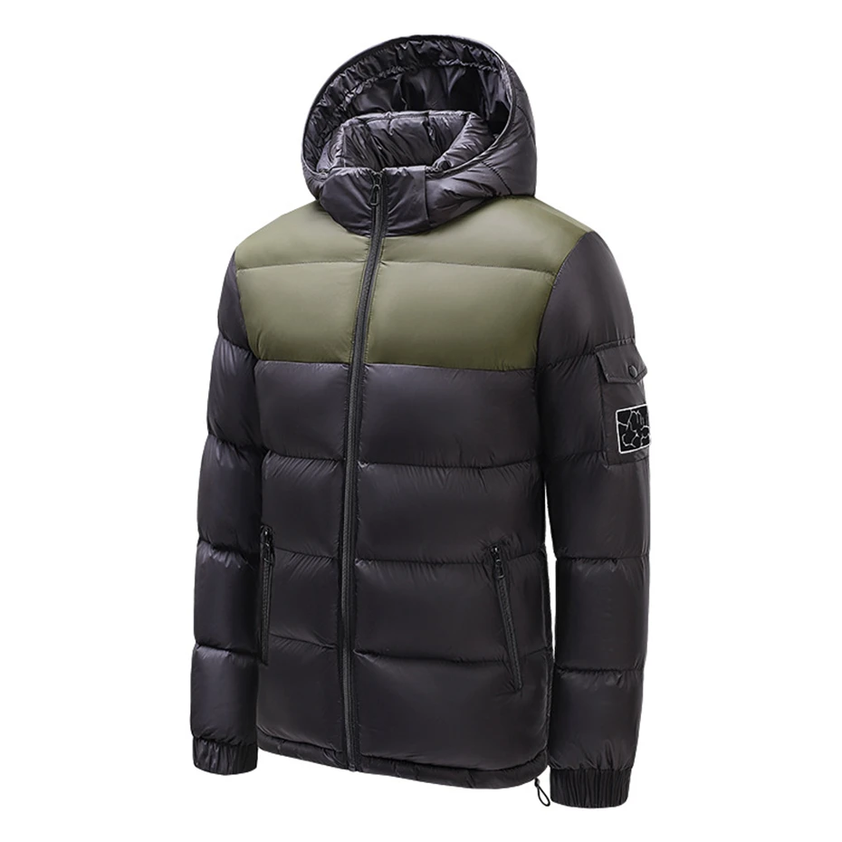 Plus Size 7XL Padded Jacket Men Winter Parkas Waterproof Jacket Fashion Casual Thick Warm Jacket Coat Male Patchwork Parkas