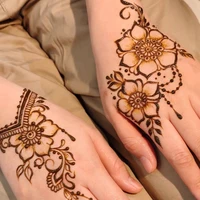 Crème de tatouage au henné, facile à nettoyer, crème au henné marron, tatouage au henné biologique, facile à appliquer pour les tatouages temporaires, événements spéciaux 4
