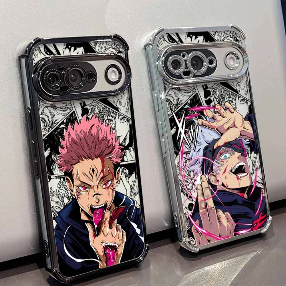 Jujutsu Kaisen Cute Plating Drop-Proof Transparent Soft Phone Case