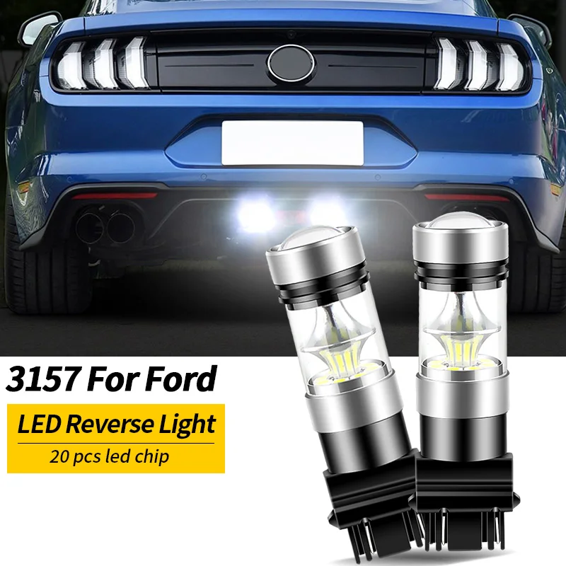 

2x LED Reverse Light Lamp 3157 3156 P27/7W For Ford Excursion Expedition Ranger Explorer Mustang Escape F-150 Transit-150 E-350