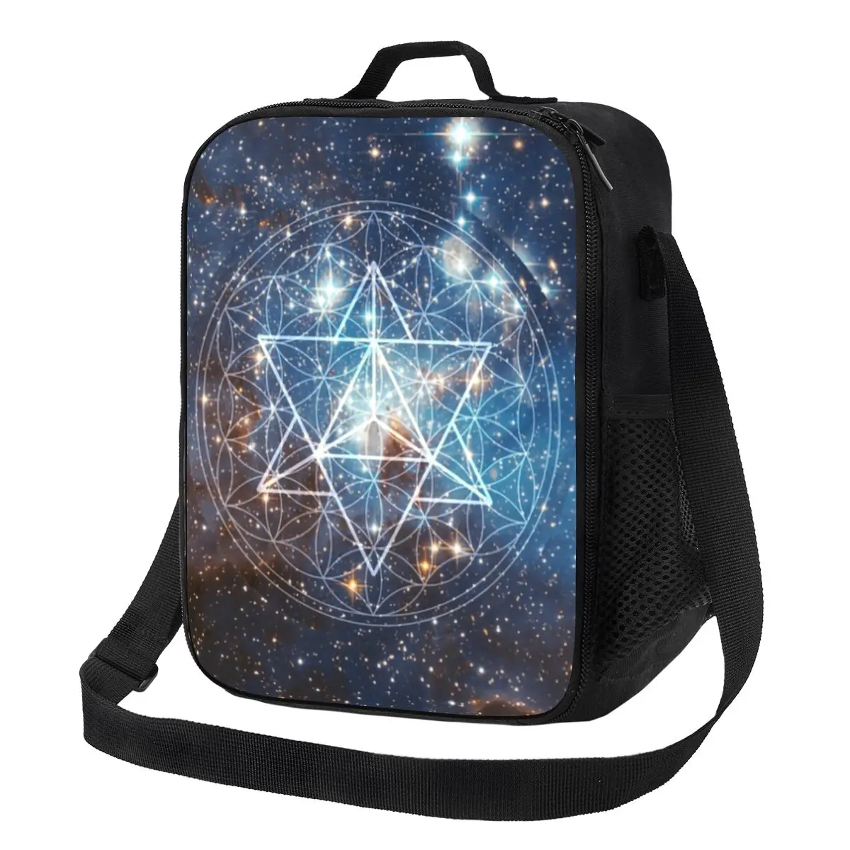 

Custom Flower Of Life Lunch Bag Women Cooler Warm Insulated Lunch Boxes for Student School