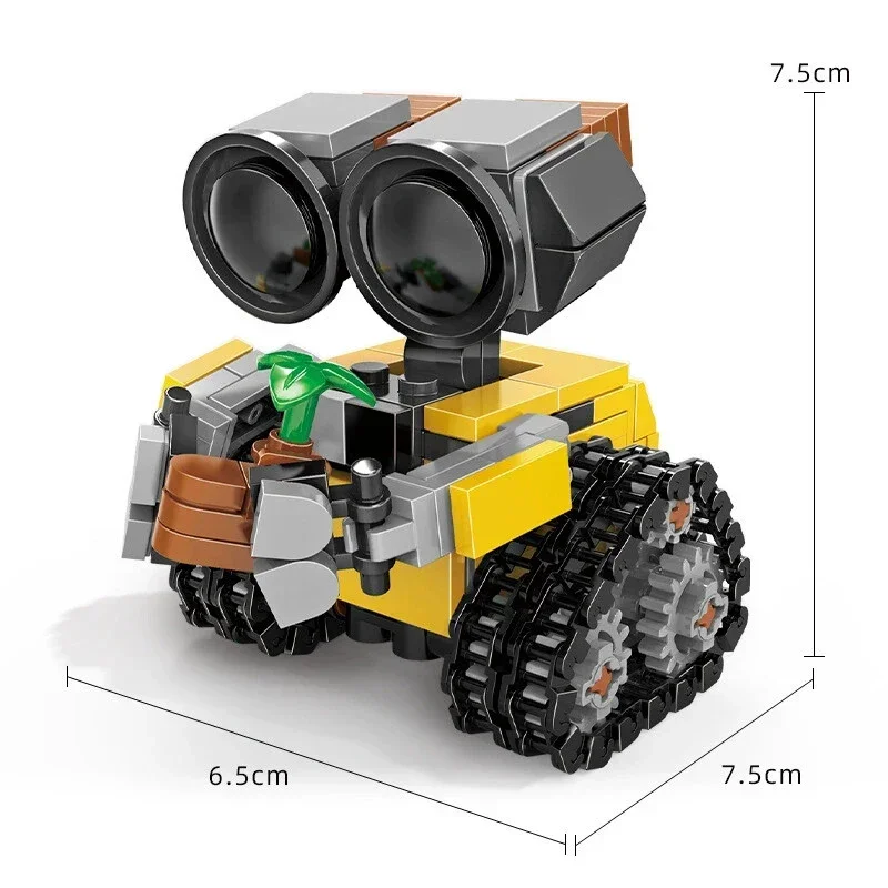 @@DIY Bricks Kits Creative Toys for Kids Intelligence Game Adult Gifts Classic Movie Mini Robot Wall-e MOC Building Blocks Model - 6