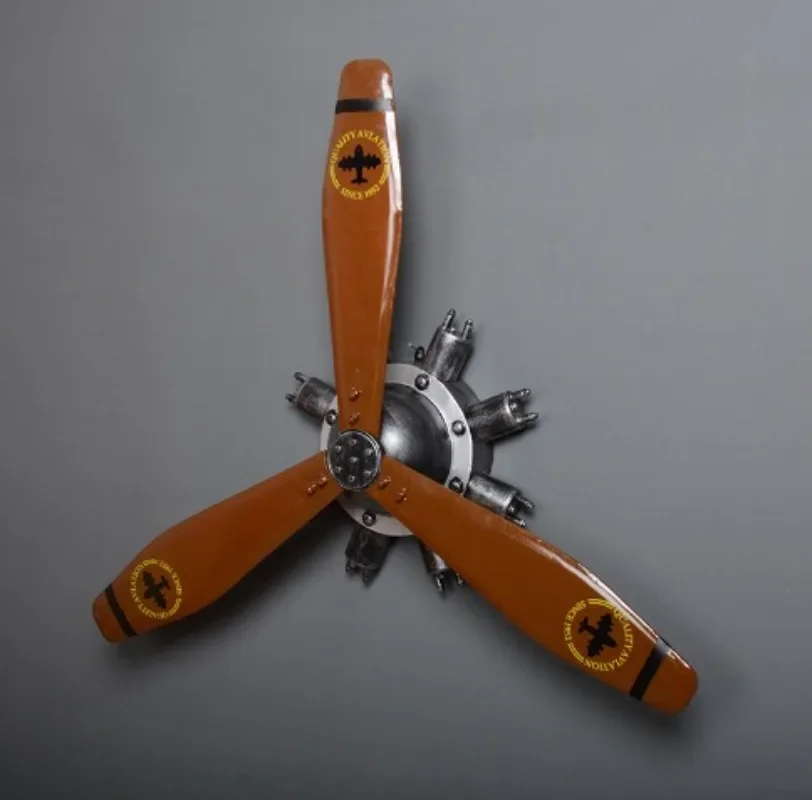Retro Large Airplane Propeller Metal Wall Hanging Decor Crafts Cafe Restaurant Bar Hang Kids High Quality