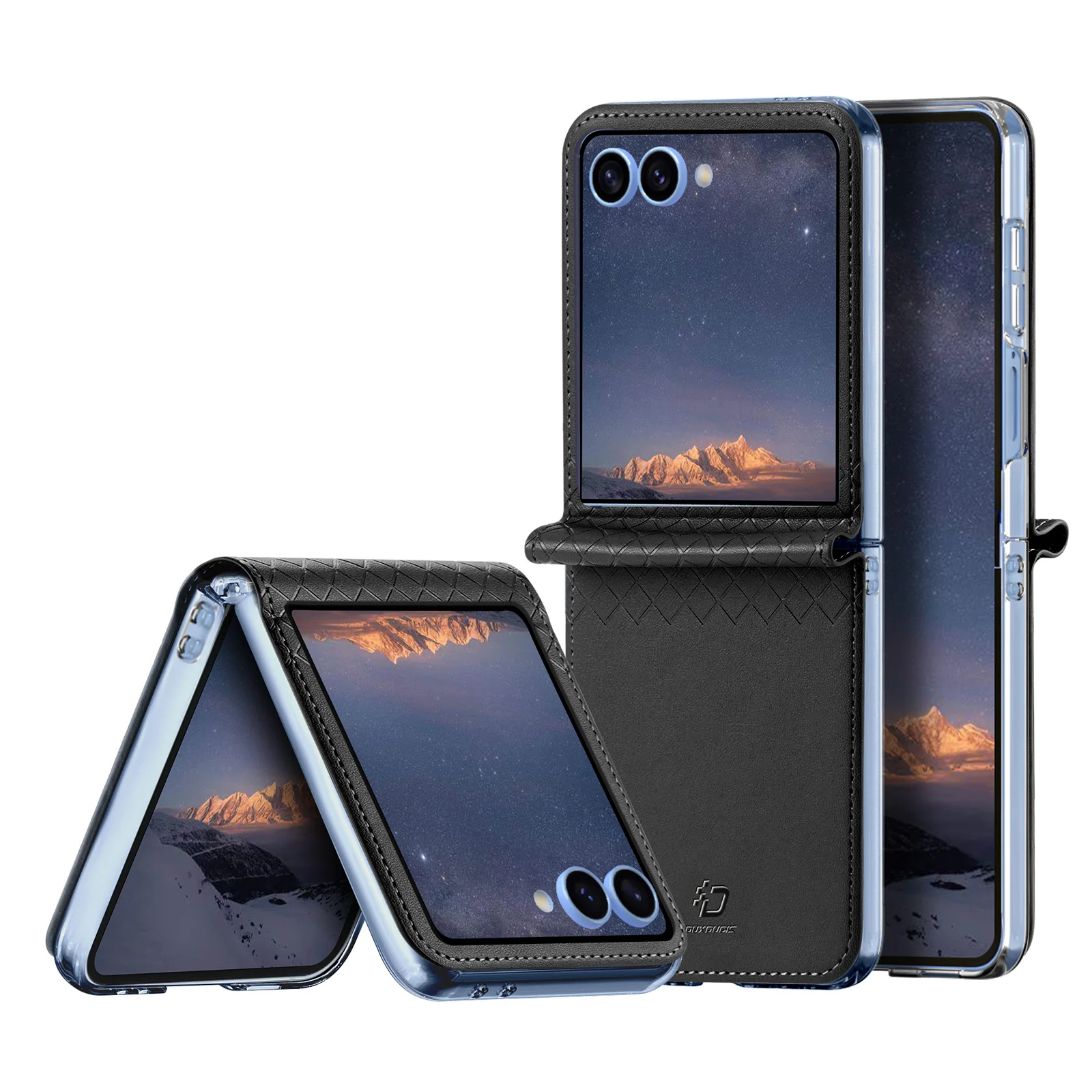 Premium Shockproof Leather Flip Phone Case - Ultra-Thin Checkered Design