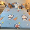 Doraemon cartoon Bed Hat sheet Thickened Flannel Cute Doraemon Bed Sheet All-inclusive Non-slip Dormitory Bedspread 1