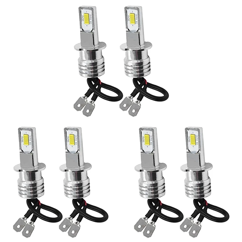 

3X 2X H3 Super Bright LED Headlight Fog Light Driving Lamp Bulb Kit 6000K White 10W
