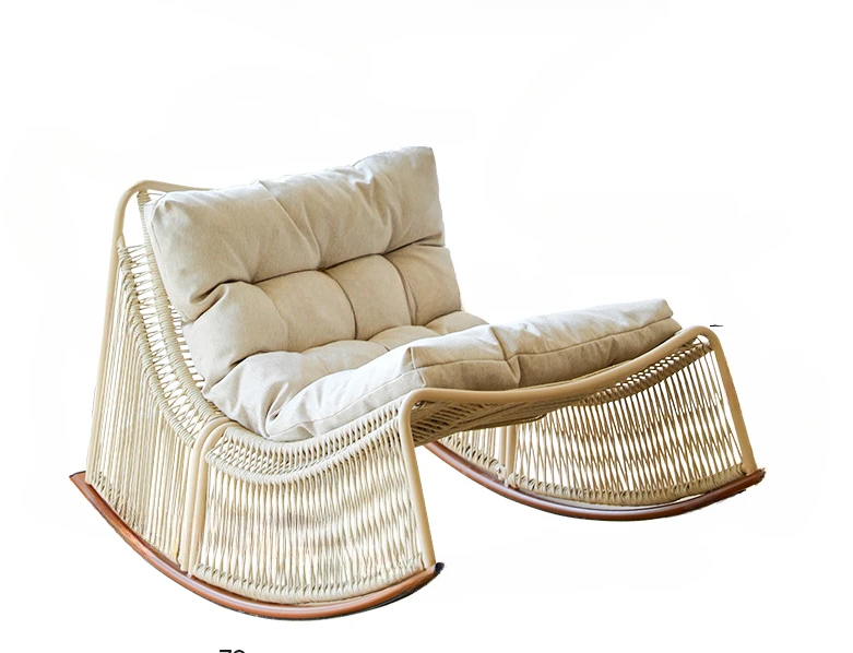 

Adult Recliner Home Balcony Leisure Snap Chair Cream Style Lazy Sofa Garden Outdoor Rocking Chair