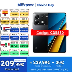 [30€ dto. Código: CDES30] Xiaomi-Smartphone POCO X6 5G, Snapdragon 7s Gen 2, Pantalla AMOLED de 6,67