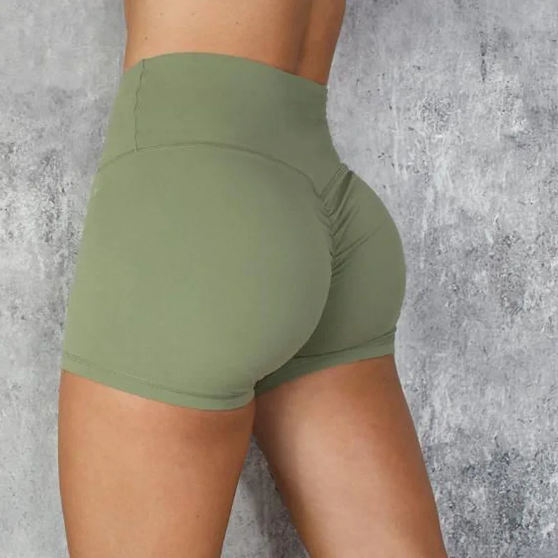 Sports gym shorts ladies fitness clothes fitness sportswear tight high waist shorts leggings suitable for squat sportswear short pants