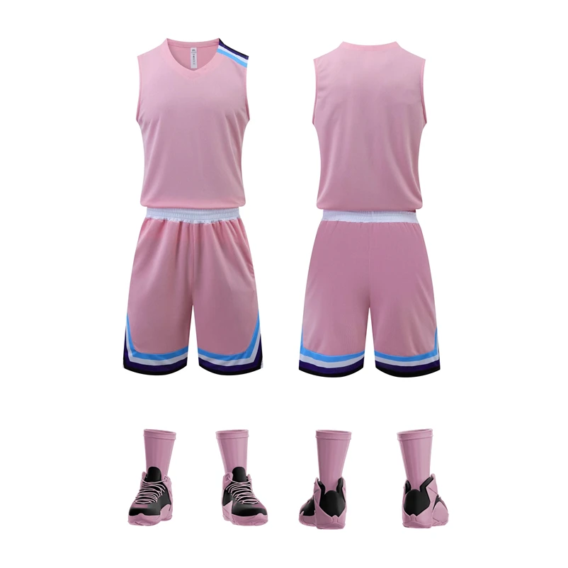 New Boys Men's Basketball Jerseys Suits Blank Kids Basketball