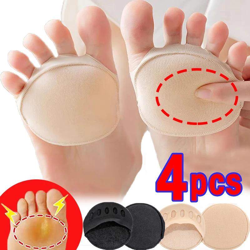 4pcs Women Forefoot Pads High Heels Half Insoles Five Toes Insole Foot Care Calluses Corns