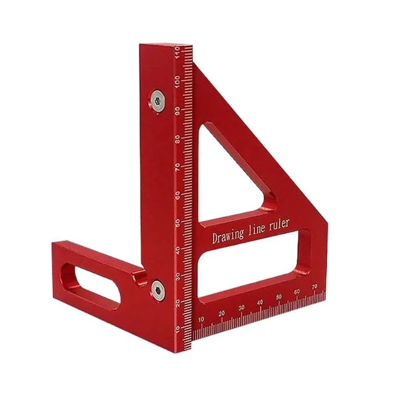 다기능 45/90도 목공용 직각자, 마킹자, 알루미늄 합금 3D 각도자, 공구 가구