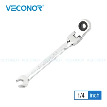 1pc 1/4 Inch Imperial Size Ratchet Wrench Spanner Flexible Head Universal Hand Tools Car Repair Tool 1