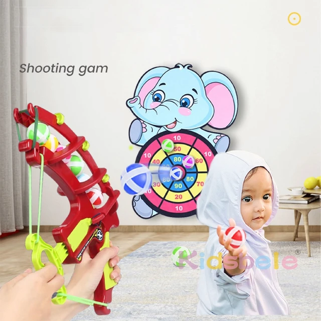Dinosaur Sticky Ball Bow Target Dartboard Elephant Educational Toy Kids Slingshot Play Arrow Toy Set Children Outdoor Game Toys 3