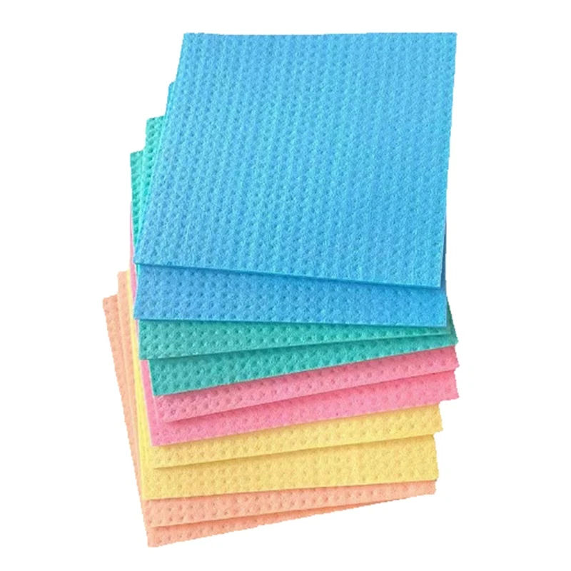 

Reusable Dish Cloths Cellulose Sponge Cloth For Kitchen, Absorbent Cleaning Cloth, Multi Colors