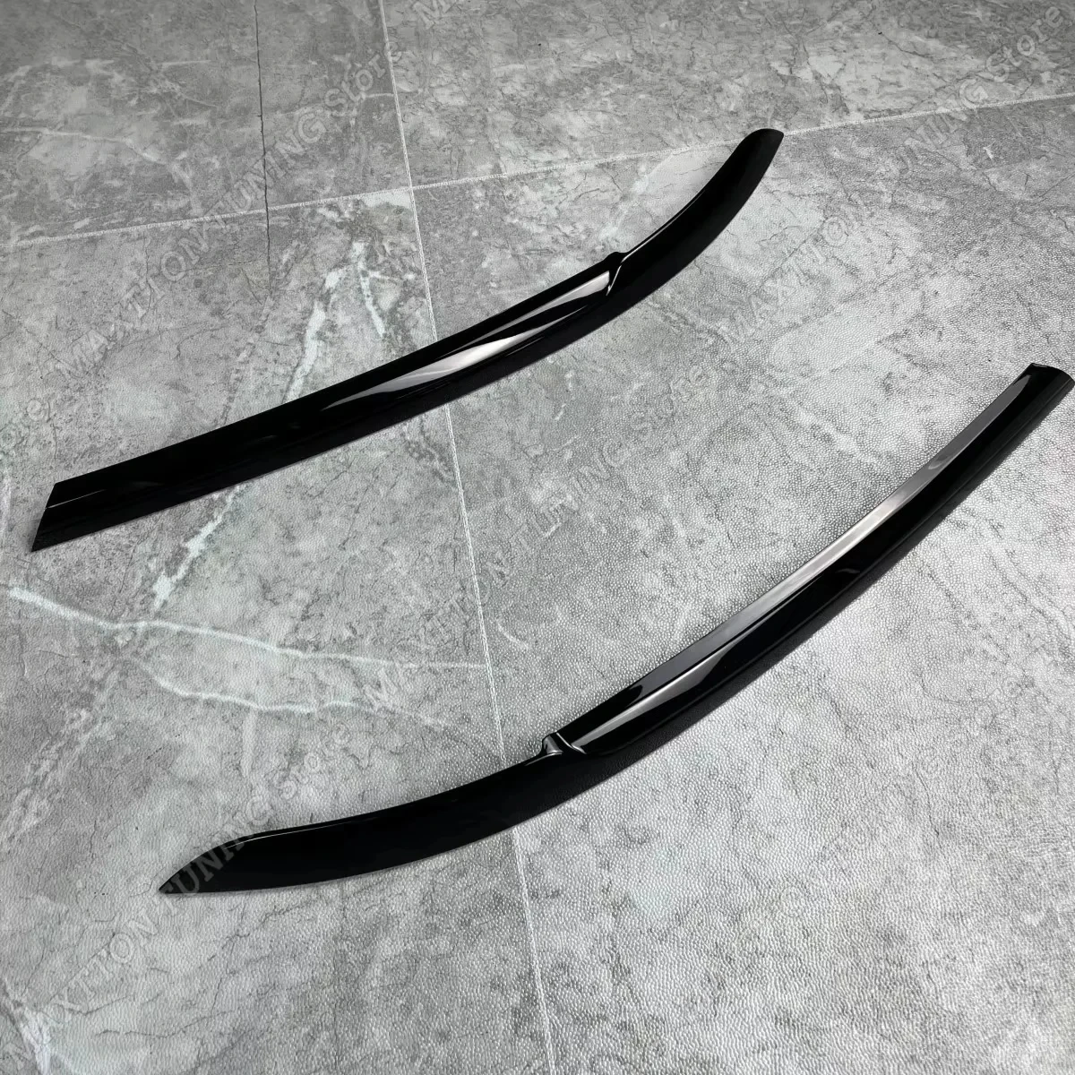 Für VW Tiguan MK2 R R-Line TSI TDI 2017-2023 glänzend schwarz Frontscheinwerfer Augenlid Augenbrauen Abdeckung Streifen Aufkleber Spoiler Body Kit – Detail 9