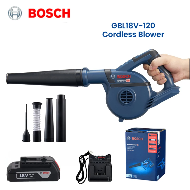

Bosch Аккумуляторный вентилятор GBL18V-120, перезаряжаемый, 18 в, литиевый воздуходувка, промышленный пылесборник, вентилятор, листовой вентилятор с зарядным устройством