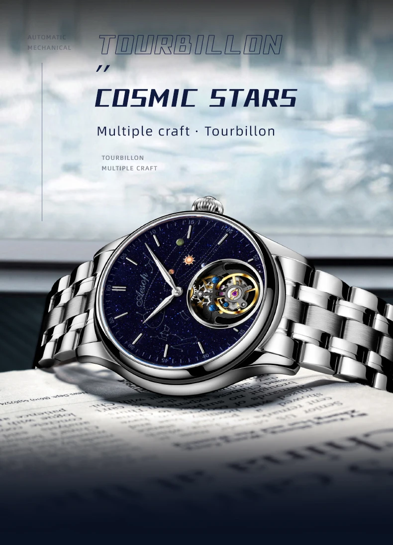 Milky Way Star Sapphire Dial Mechanical Wrist Watch