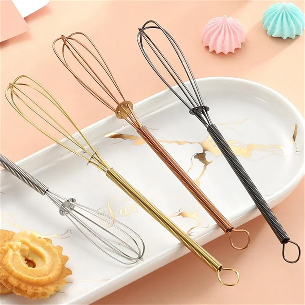 Description Picture 4 of itemCream Whipper Four-color Fine Steel Wire Hanging Storage Reinforcement Ring Small and Exquisite Kitchen Tools Mini Egg Beater