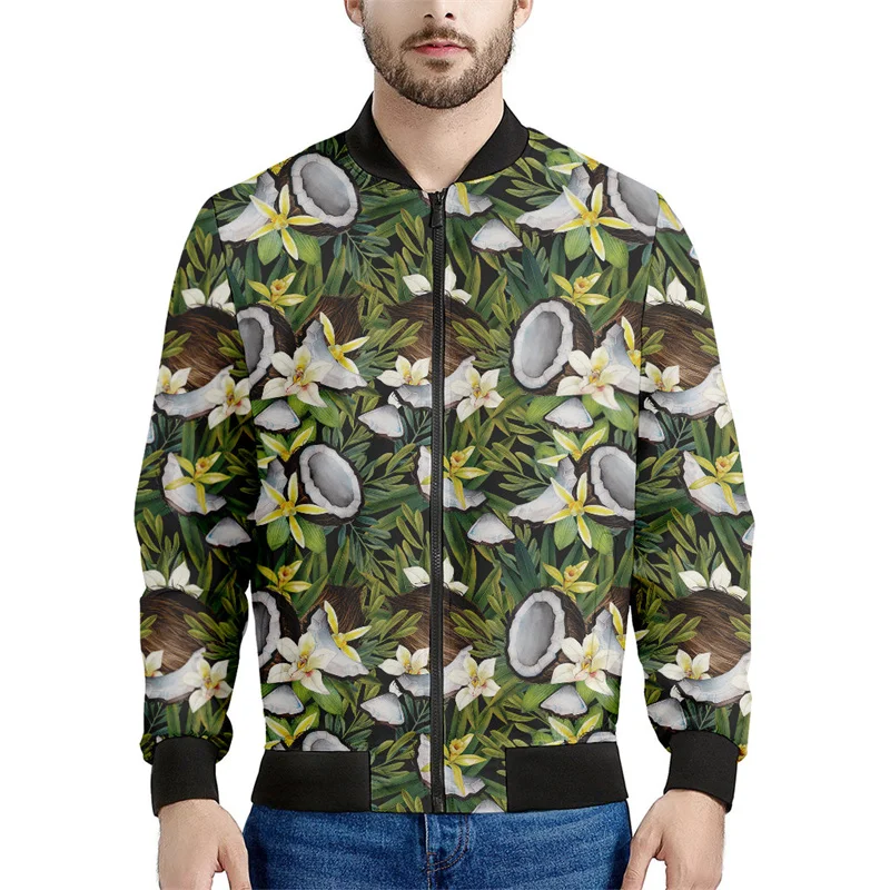 thumbnail image 1 of Chaquetas con estampado 3D de coco para hombres y niños, sudadera holgada de primavera y otoño, chaqueta bomber informal de calle con cremallera, abrigo para mujer, 1 of 5