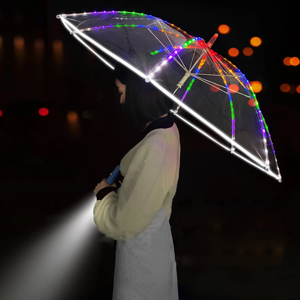 Ombrello Campana Automatico Shiny - Trasparente Colorato, 85cm - Leggero E Resistente