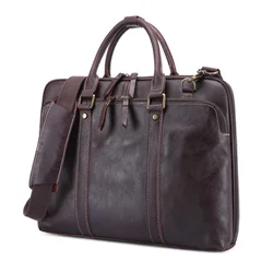 Man Handbag Genuine Messenger Laptop Business Bag Men Leather Briefcase Cowhide Single Shoulder Satchel Package Designer Luxury