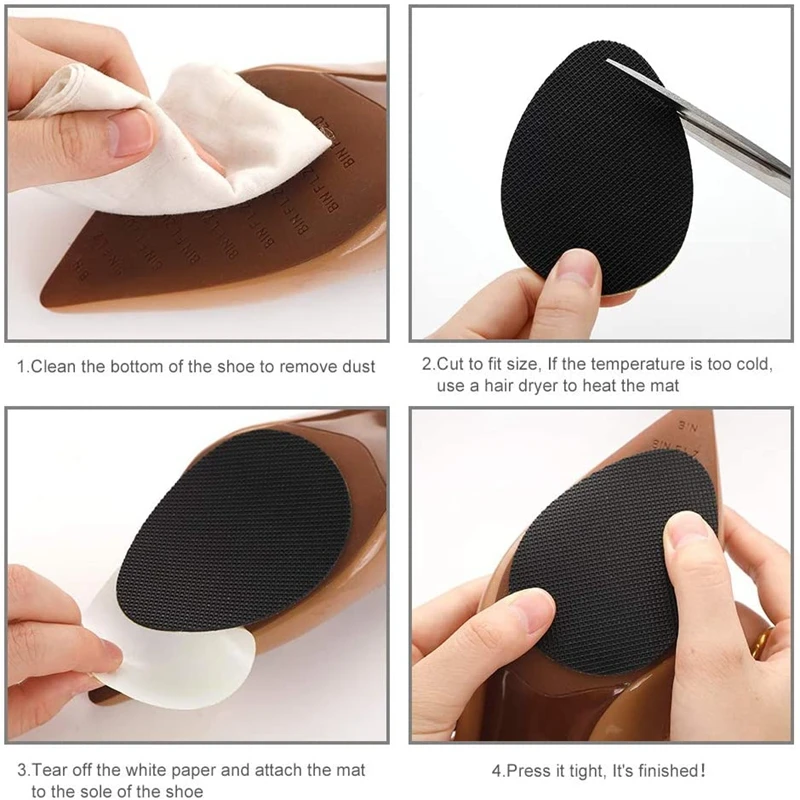 Self-Adhesive Anti-Slip Pads Sandal Shoes Mat High Heel Sole Protector Rubber Cushion Insole Forefoot High Heels Sticker Pads