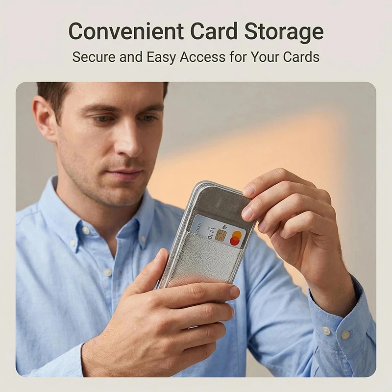 Sleek and Durable Synthetic Leather Clip-On Phone Case