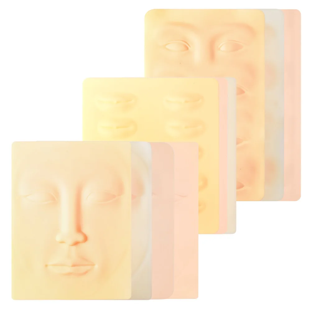 Tanie 1PC 3D tatuaż fałszywe fałszywe silikonowe skóry usta oczy usta głowy do makijażu permanentnego sklep