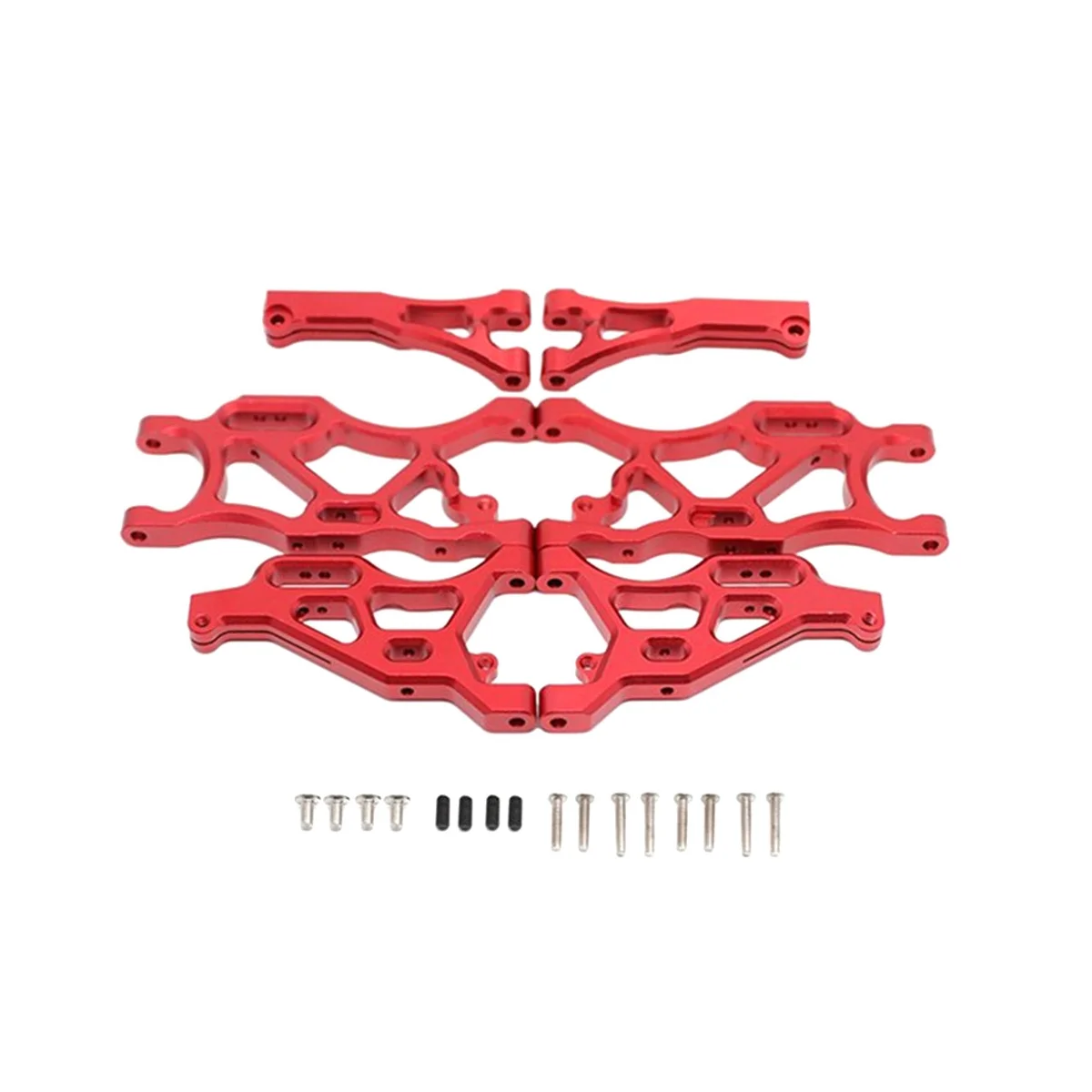 메탈 프론트 및 리어 서스펜션 암 세트, Arrma 1/7 Limitless Infration 6S 1/8 Typhon 6S RC카 업그레이드 부품, 빨간색
