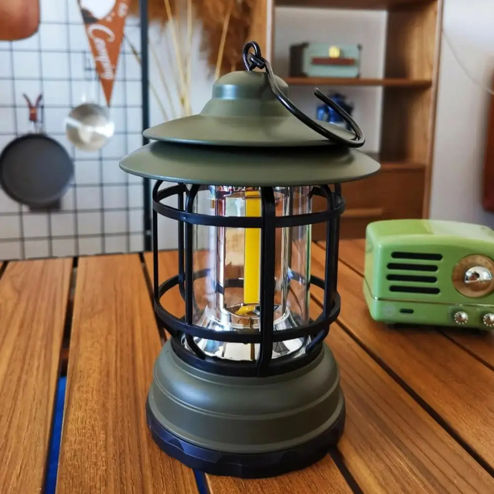 

Stepless Dimming Camping Light Retro Shape Outdoor Camping Light Ipx4 Waterproof Type-c Fast Charging Multifunctional Handheld