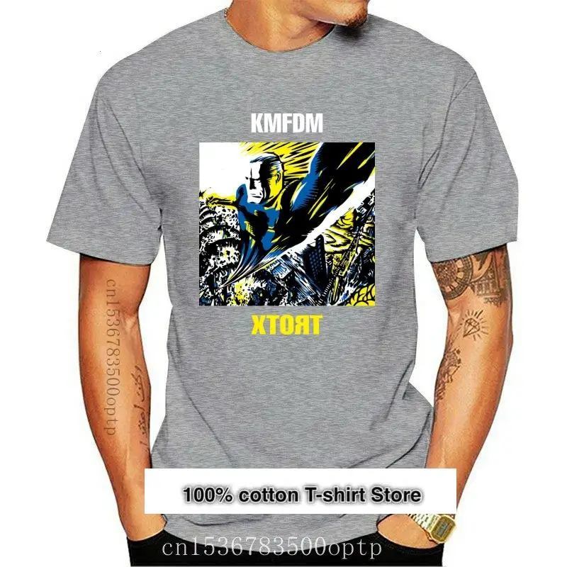 KMFDM-camiseta negra con estampado para hombre, Camisa de algodón puro, XTORT, 2023