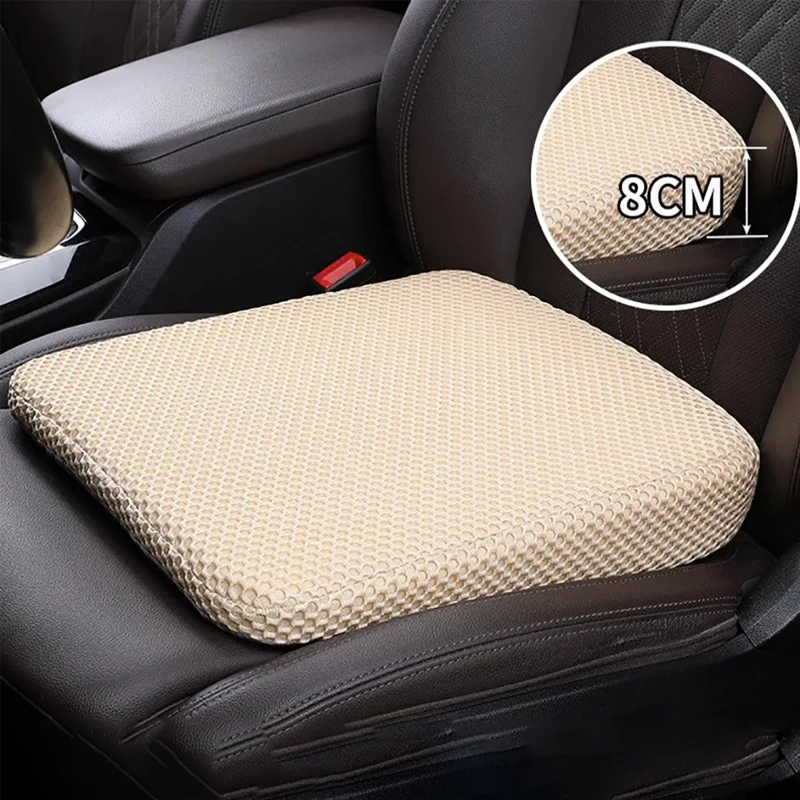 Car Seat Booster Cushion 3D Mesh Honeycomb Memory Cotton Breathable Car Seat Cushion Main Driver Comfort Seat Cushion