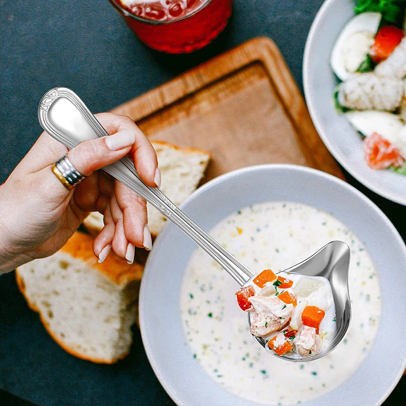 Mestoli Per Sugo Con Beccuccio - Acciaio Inox 18/10, 19 Cm, Confezione Da 2, Per Salse E Condimenti - Foto 13