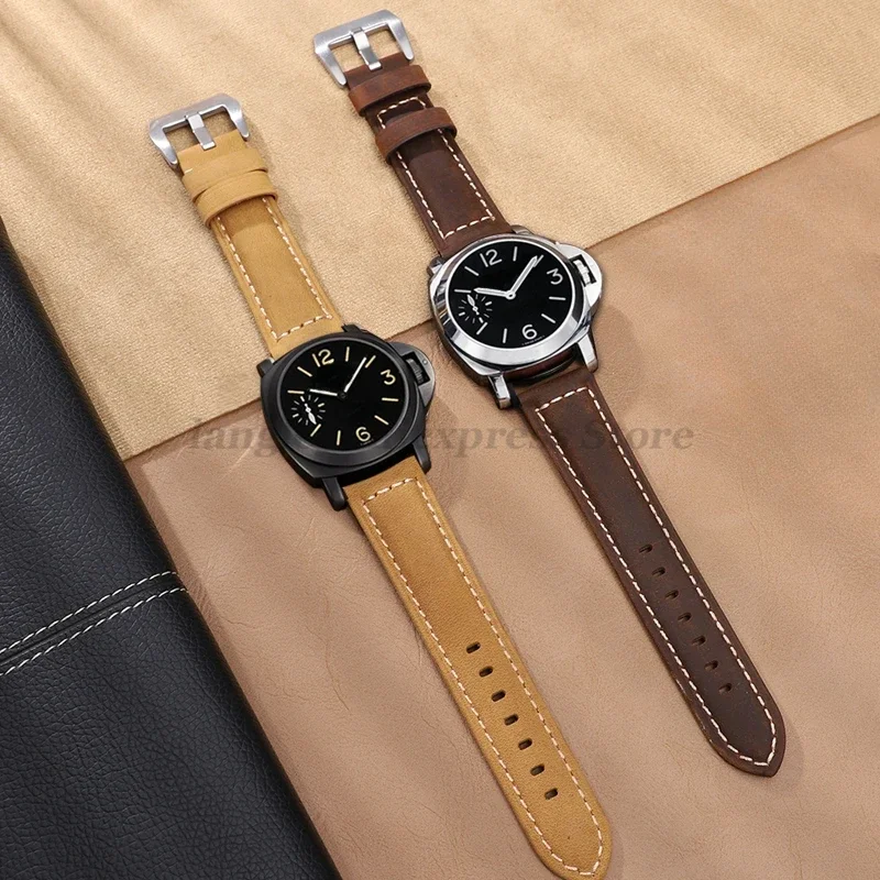 Genuine Leather Watchband Bracelet Strap - Premium Accessory in Multiple Sizes