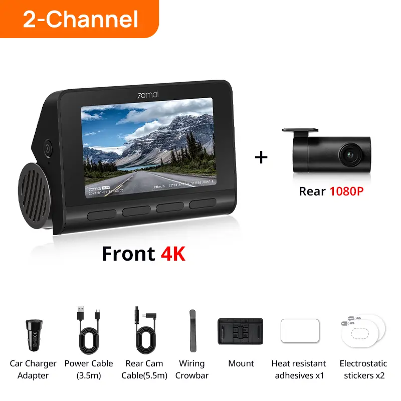 70mai 4K Dash Cam A810 Front Rear Set Suppor 4G Module LTE UP04 Remote Control GPS ADAS Car DVR 70mai A810 Car DVR - Image 9