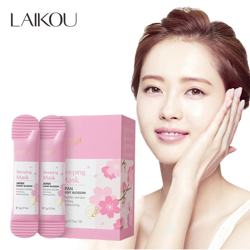 Sakura Sleeping Face Mask Whitening Nourishing Oil Control Anti Aging Skin Care No Washing