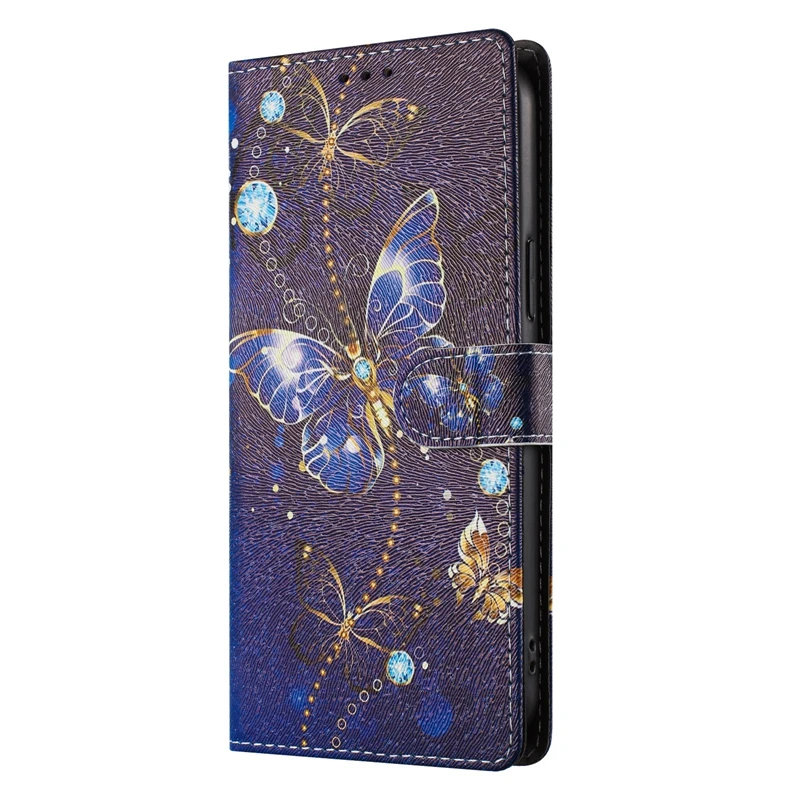 Cartoon Cat Flip Wallet Stand Phone Case with Lovely Animal Pattern