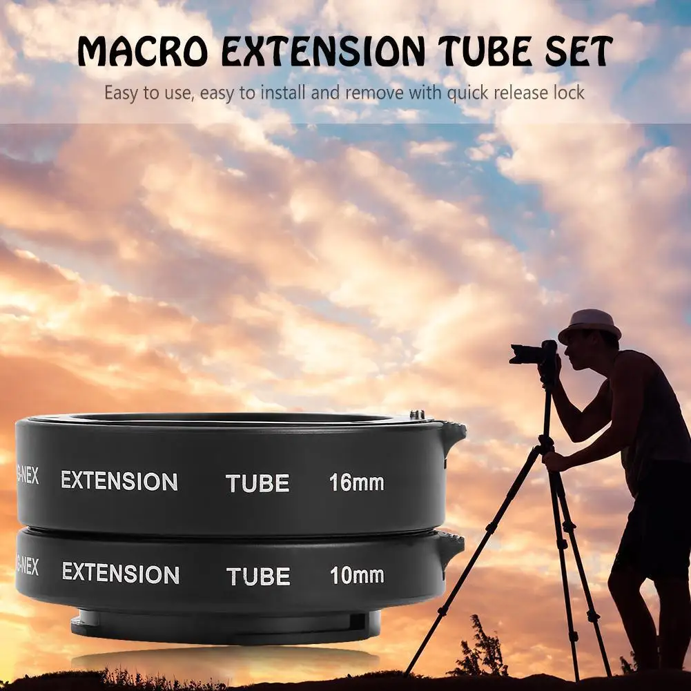 

Комплект удлинительных трубок с автофокусом для Sony NEX E-Mount Camera Macro Lens Converter профессиональные аксессуары для камеры
