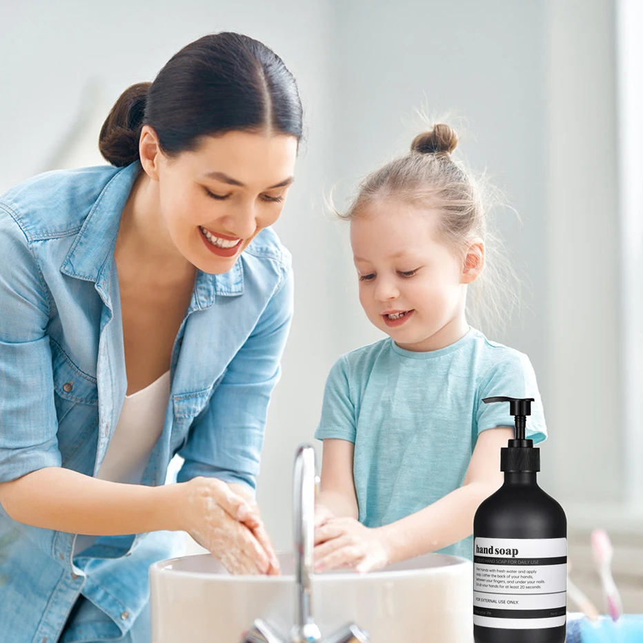 500ml Soap Dispenser Bottle Shampoo Conditioner Body Wash Refillable Dish Soap Hand Waterproof Sticker soap dispenser refillable bottle shampoo dispenser soap dispenser bottle
