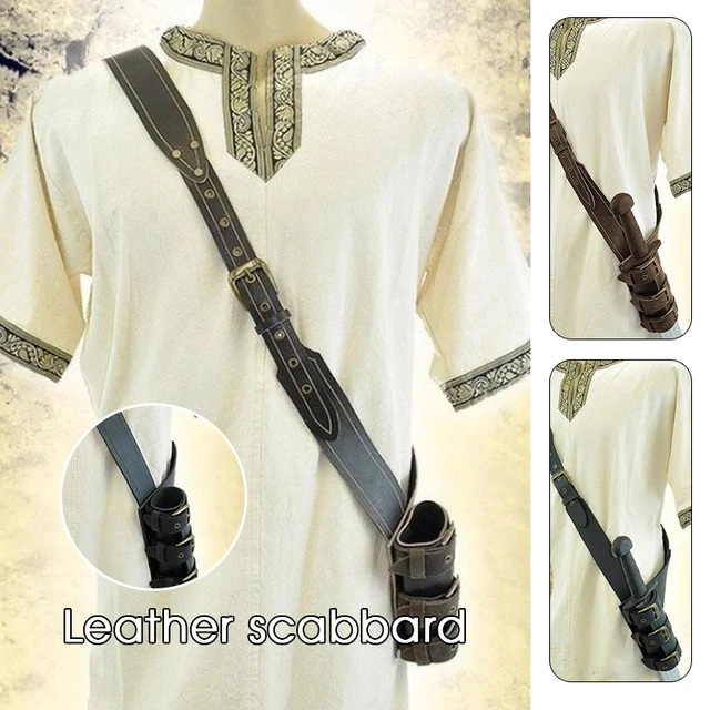 Medieval Viking Knight Shoulder Strap Sheath Steampunk Pirate Dagger  Holster Leather Sword Holder For Larp Cosplay Rapier Belt - Costume Props -  AliExpress