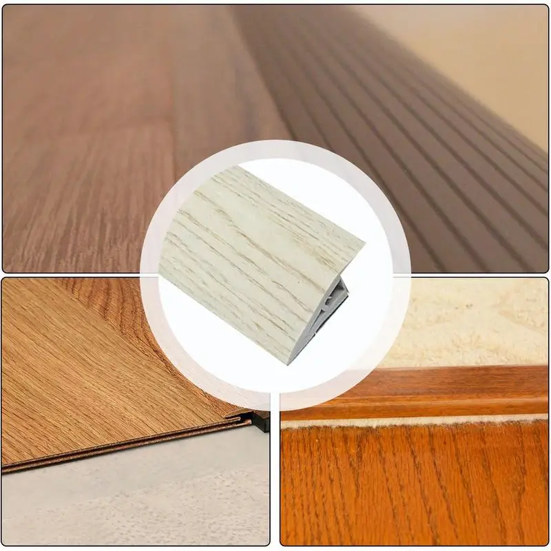 Floor Transition Strips PVC Laminate Floor Strip Adhesive Threshold Molding Trim Flat Divider Strip For Uneven Floors