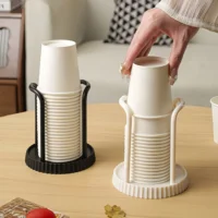 Porte-gobelet en papier jetable, cueilleur de gobelets multifonctionnel, support de rangement de gobelets de bureau, porte-gobelet à café domestique pour la maison 5