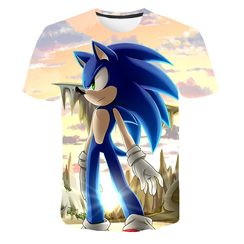 thumbnail image 1 of Nueva camiseta de dibujos animados de Japón Sonic, camiseta para niños, camiseta de verano de Dragon Ball Sonic, linda camiseta de dibujos animados para niños, camiseta de manga corta, 1 of 5