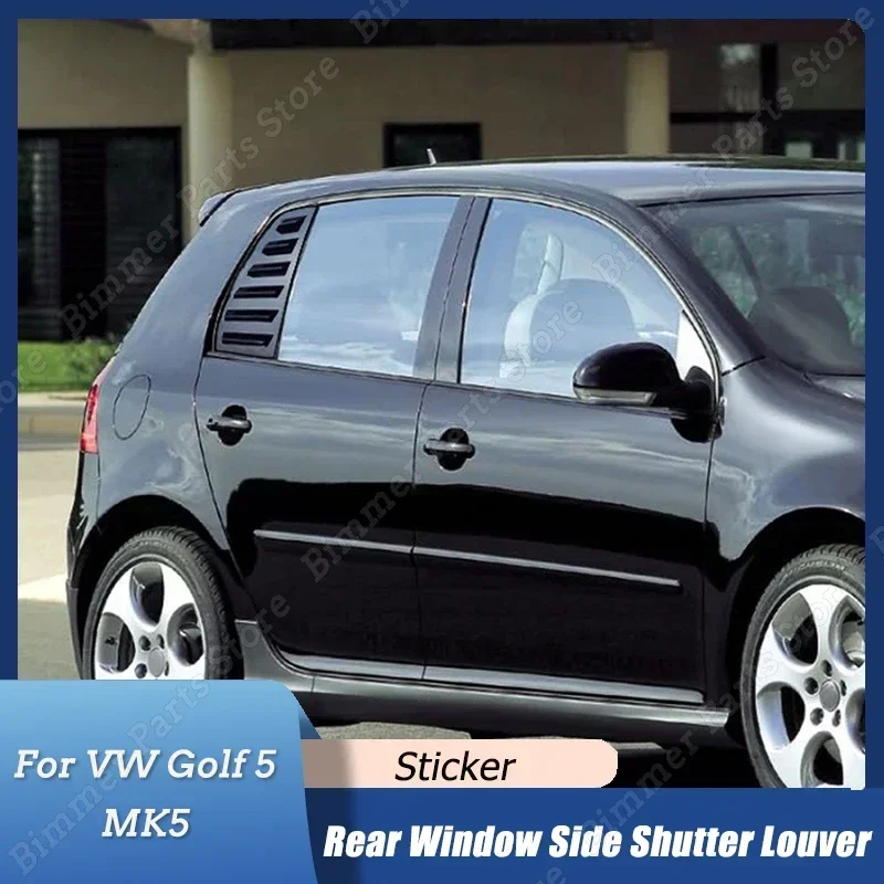 Car Lunotto Laterale Vent Shutter Louver Cover Sticker Body Kit Tuning Accessori Per Vw Golf 5 Mk5 Abs Nero Lucido/Carbon Look