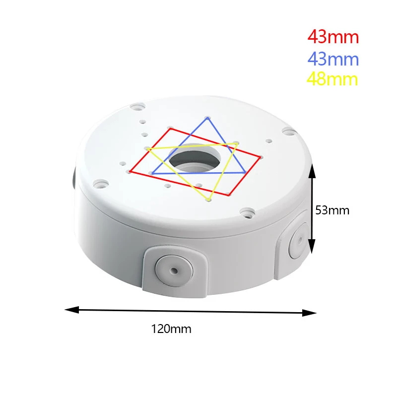 Scatola di giunzione impermeabile per staffe per telecamere accessori CCTV per staffe a cupola di sorveglianza per telecamere