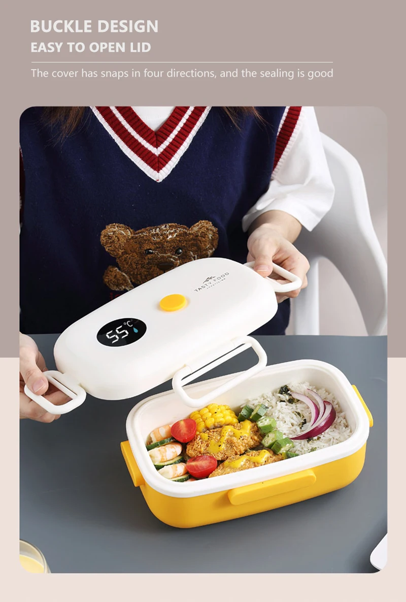 New Keep Warm Lunch Box Container Fresh Bowl Display Temperature